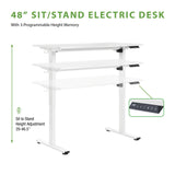 Office Star Primo Sit-to-Stand Electric Desk [PMO4823] Office Star Adjustable Height Tables