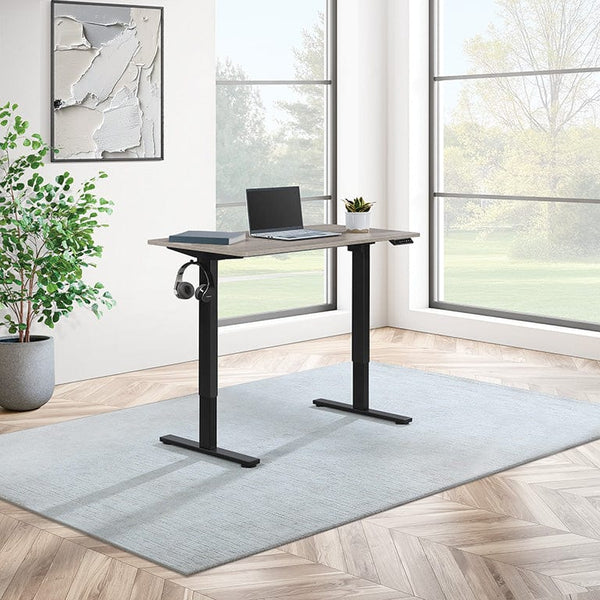 Office Star Primo Sit-to-Stand Electric Desk [PMO4823] Office Star Light Grey Top / Black Base Adjustable Height Tables PMO4823B-LG