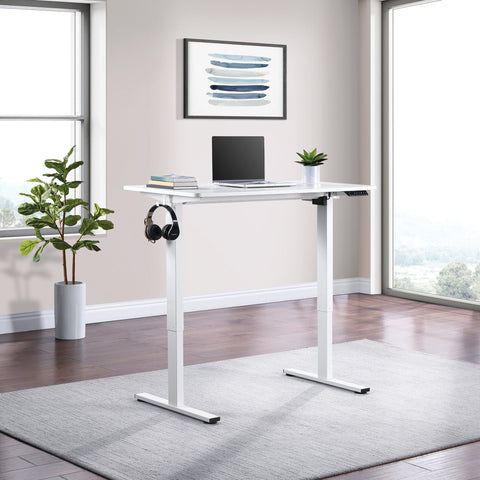 Office Star Primo Sit-to-Stand Electric Desk [PMO4823] Office Star White Top / White Base Adjustable Height Tables PMO4823-WH