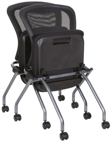 Office Star Pro Line II Armless Folding Mesh Chair, 2-Pack [84220] Office Star Mesh Chair 84220