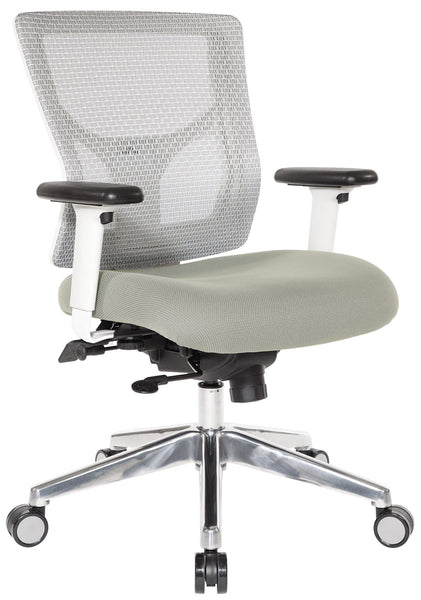 Office Star Pro-Line II™ ProGrid® White Mesh Mid Back Chair [95673] Office Star Office Chair