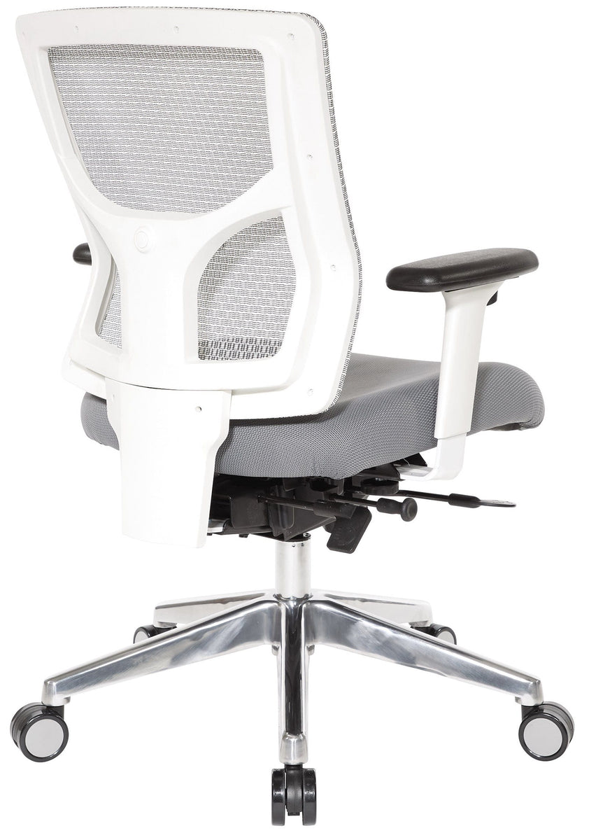 Office Star ProLine II™ ProGrid® White Mesh Mid Back Chair [95673