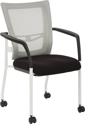 Office Star ProGrid® Mesh Back Visitors Chair with Casters [8840W] Office Star Black 8840W-3M
