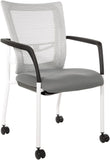 Office Star ProGrid® Mesh Back Visitors Chair with Casters [8840W] Office Star Steel 8840W-5811