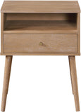 Office Star Rena 1-Drawer Side Table with Shelf [RNA05] Office Star Ash RNA05-ASH