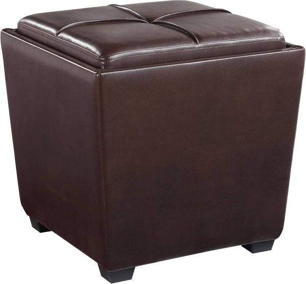 Office Star Rockford Storage Ottoman [RCK361] Office Star Cocoa RCK361-PD24