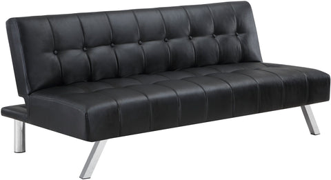 Office Star Sawyer Futon [SYR] Office Star Black Faux Leather SYR-B18