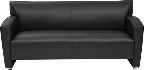 Office Star Sofa with Silver finish Legs [SL2913S] Office Star Black SL2913S-U6