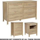 Office Star Stonebrook 3 Piece Bedroom Set [SK100P] Office Star Canyon Oak SK100P-CY