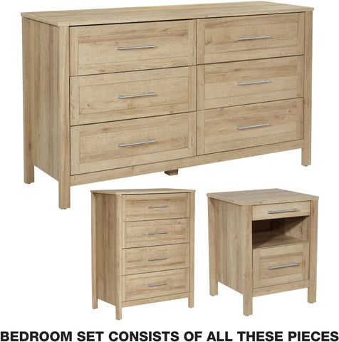 Office Star Stonebrook 3 Piece Bedroom Set [SK100P] Office Star Canyon Oak SK100P-CY