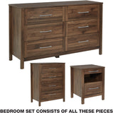 Office Star Stonebrook 3 Piece Bedroom Set [SK100P] Office Star Classic Walnut SK100P-CW
