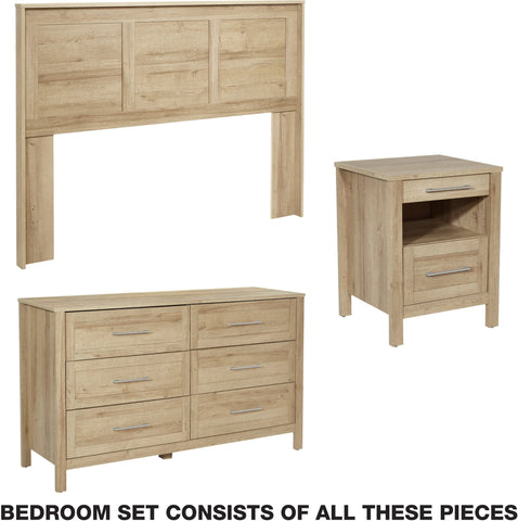 Office Star Stonebrook 3 Piece Bedroom Set [SK103P] Office Star Canyon Oak SK103P-CY