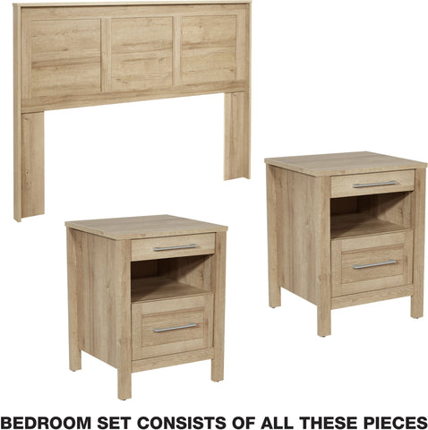 Office Star Stonebrook 3 Piece Bedroom Set [SK105P] Office Star Canyon Oak SK105P-CY