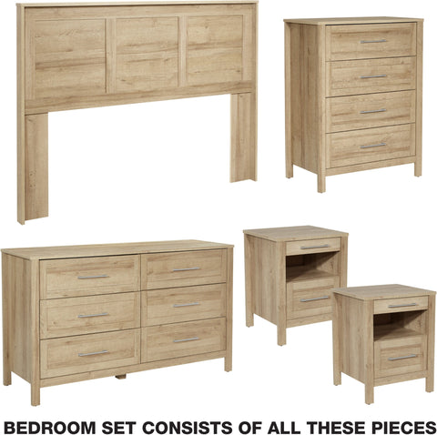 Office Star Stonebrook 5 Piece Bedroom Set [SK101P] Office Star Canyon Oak SK101P-CY