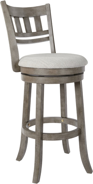 Office Star Swivel Stool 30" [MET12] Office Star Antique Grey - Slatted Back MET12530-AG