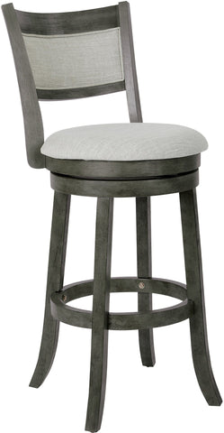 Office Star Swivel Stool 30" [MET12] Office Star Antique Grey - Solid Back MET12430-AG