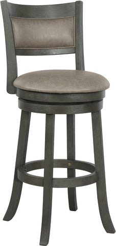 Office Star Swivel Stool 30" [MET12] Office Star Dove / Antique Grey - Solid Back MET12430AG-14A