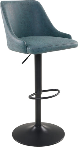 Office Star Sylmar Height Adjustable Stool [SYL] Office Star Navy Faux Leather SYL-P45