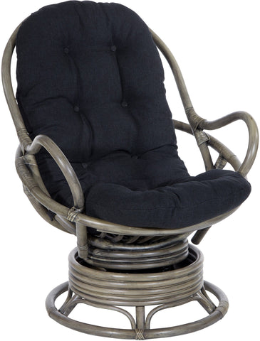 Office Star Tahiti Rattan Swivel Rocker [TAH320] Office Star Black TAH320-BK