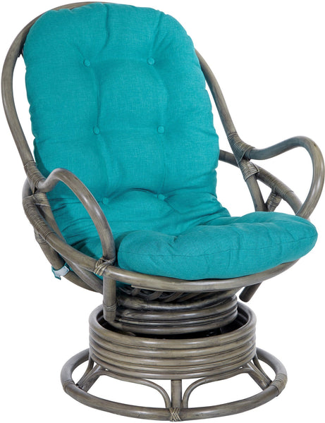 Office Star Tahiti Rattan Swivel Rocker [TAH320] Office Star Blue TAH320-BL