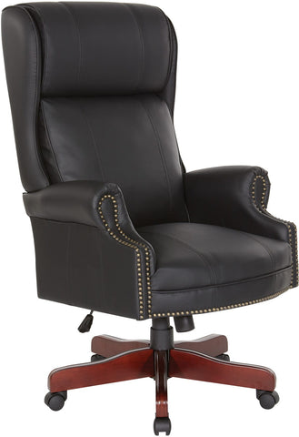 Office Star Traditional Executive High Back Chair [TEX280] Office Star Black / Royal Cherry TEX280-3
