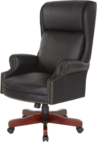 Office Star Traditional Executive High Back Chair [TEX280] Office Star Black / Royal Cherry TEX280-3