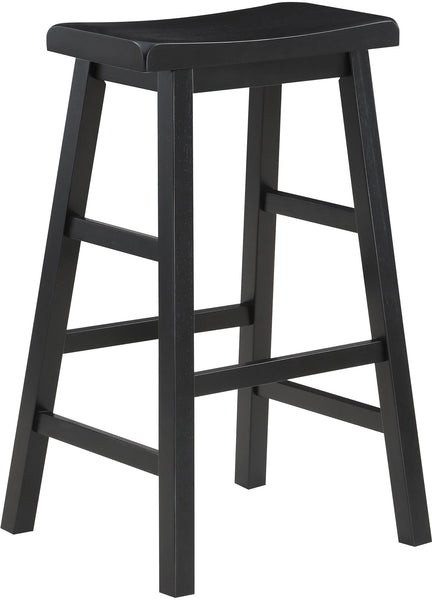 Office Star Tulsa 29" Saddle Stool 2-Pack [TUL29] Office Star Black TUL29-BK