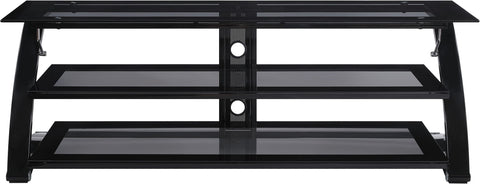Office Star Valaro TV Stand [VLR67] Office Star Smoke Glass and Black Border VLR67