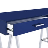 Office Star Vivid 2 Drawer Writing Desk [VVD5422] Office Star Lapis Blue/Chrome Writing Desk VVD5422-LP
