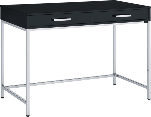 Office Star Vivos Black Writing Desk [VIV43] Office Star Black/Chrome Writing Desk VIV43-BLK