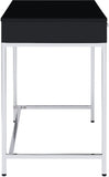 Office Star Vivos Black Writing Desk [VIV43] Office Star Black/Chrome Writing Desk VIV43-BLK