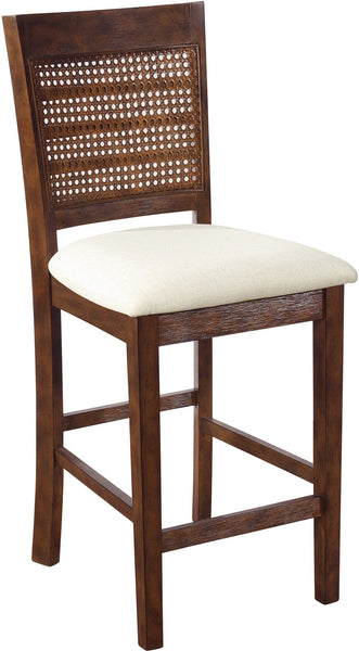 Office Star Walden 24" Cane Back Stool 2pk [WLD24] Office Star Linen / Burnt Brown WLD24BB-L32