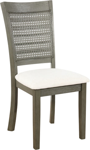 Office Star Walden Cane Back Dining Chair 2pk [WLD] Office Star Linen / Antique Grey WLDAG-L32
