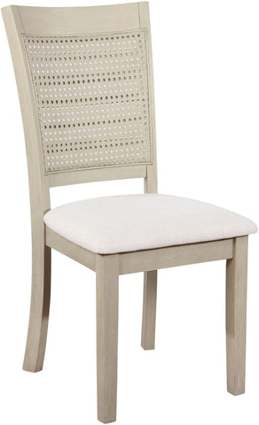 Office Star Walden Cane Back Dining Chair 2pk [WLD] Office Star Linen / Antique White WLDAW-L32