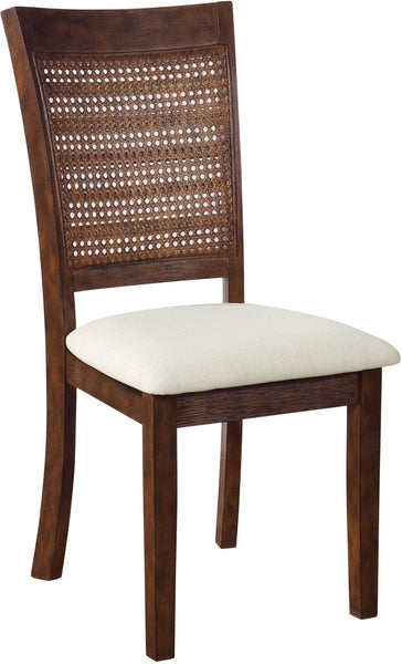 Office Star Walden Cane Back Dining Chair 2pk [WLD] Office Star Linen / Burnt Brown WLDBB-L32