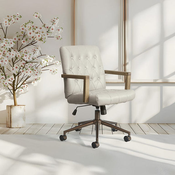 Office Star Waltham Faux Leather Chair [WLM] Office Star Taupe Faux Leather Mid Back Desk Chair WLM-BPU21