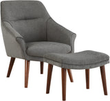 Office Star Waneta Chair and Ottoman [WNT] Office Star Charcoal WNT-D2