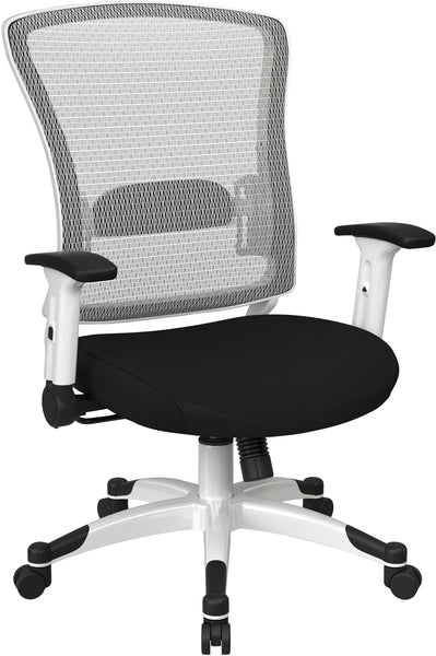 Office Star White Frame Managers Chair [317W-W1C1F2W] Office Star Black 317W-W1C1F2W-3M