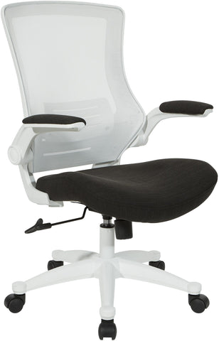 Office Star White Screen Back Manager's Chair [EM60926WH] Office Star Linen Black EM60926WH-F23