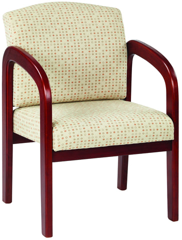 Office Star Work Smart™ Cherry Finish Wood Visitor Chair [WD387] Office Star Luna Guest Chair WD387-K100