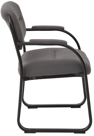 Office Star Work Smart Fabric Visitors Chair [FL1055] Office Star Charcoal Fabric -W12 Guest Chair FL1055-W12