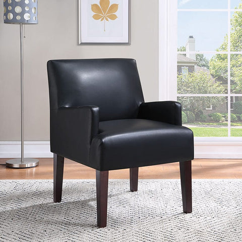 Office Star Work Smart™ Main Street Guest Chair Woven [MST55] Office Star Black Faux Leather Arm Chairs MST55-PD3