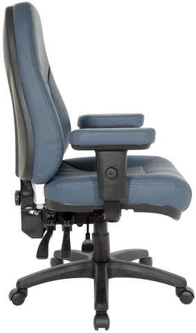 Office Star Work Smart Multi-Function Task Chair [EC4300] Office Star Grade A Dillon Blue Vinyl R105 Task Chair EC4300-R105