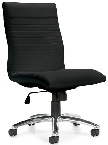Offices To Go Ribbed Luxplus Conference Room Chair  - Armless [OTG11732] Offices To Go Standard Carpet Casters - Included Task Chair OTG11732