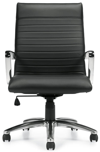 Offices To Go Ribbed Luxplus Conference Room Chair with Arms [OTG11730] Offices To Go Standard Carpet Casters - Included Task Chair OTG11730