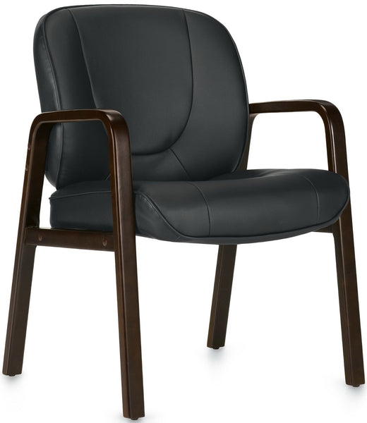 Offices To Go&trade; Luxhide Leather Executive Side Chair [OTG11770B] Offices To Go Espresso Guest Chair OTG11770BES