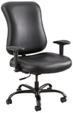 Optimus™ Big & Tall Chair 400 lb. Capacity Black Vinyl [3592BL] Safco Black Vinyl / Adj. Height/Width Arms -3591BL (+$98) Big & Tall Chairs 3591BL