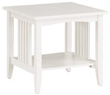 OSP Designs Sierra Mission End Table In Oak [SRA09] Office Star White End Table SRA09-WH