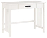 OSP Designs Sierra Mission Writing Desk with Pull out Drawer [SRA25] Office Star White Computer Desk SRA25-WH