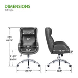 OSP Furnishings Blanchard Faux Leather Office Chair [BLD] Office Star Leather Office Chair